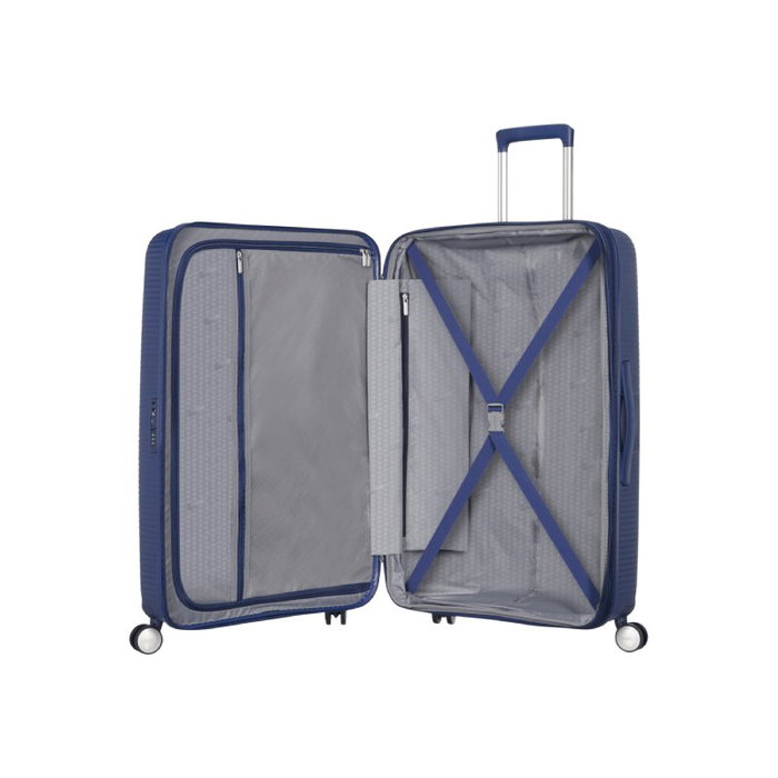 American Tourister Soundbox Spinner Maleta Grande 77cm 4 Ruedas Azul Marino